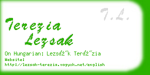 terezia lezsak business card